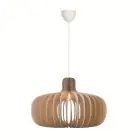 Nordlux Hazo 65 Suspension Luminaire Bois Brun | Convient pour 1x E27